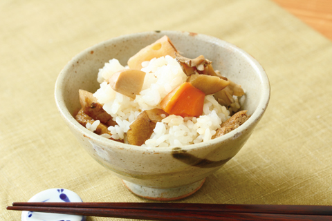 秋野菜の混ぜご飯