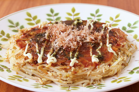 もやしのお好み焼き風