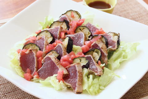 炭火焼まぐろの和風カルパッチョ