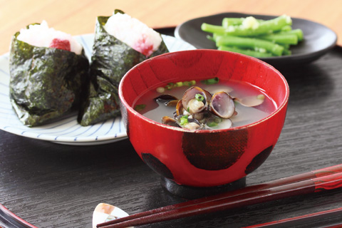 しじみ汁で朝定食