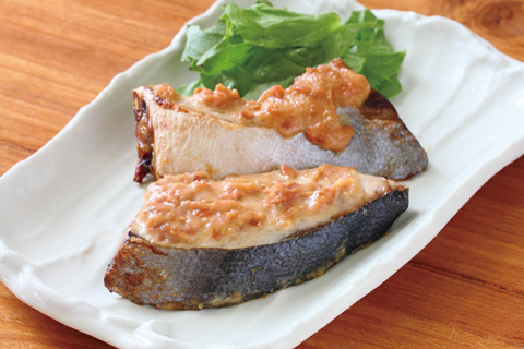 ぶりの梅みそマヨネーズ焼き