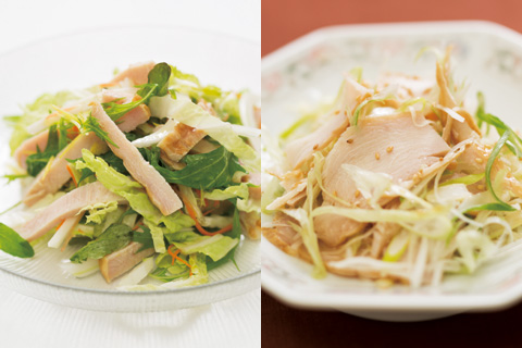 鶏ムネスモークのサラダ