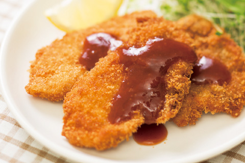 豚一口モモ肉のとんかつ