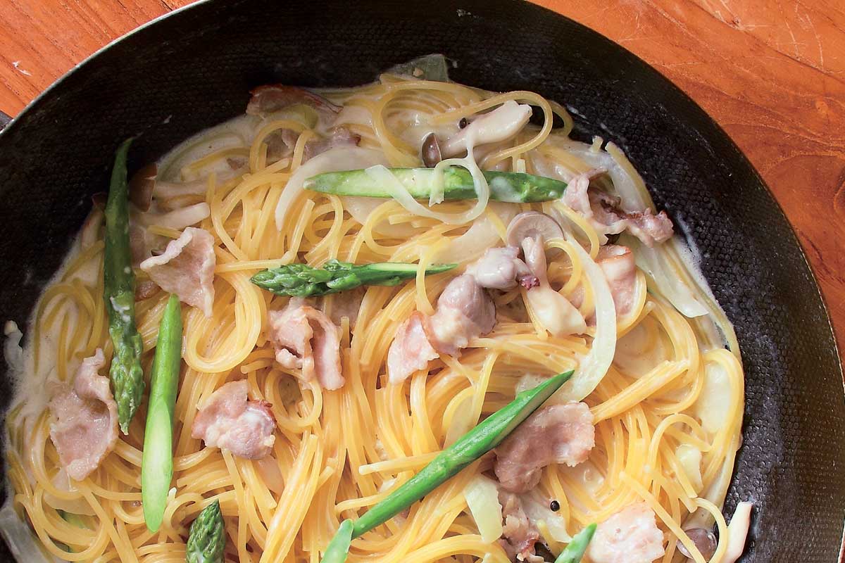 お手軽クリームパスタ