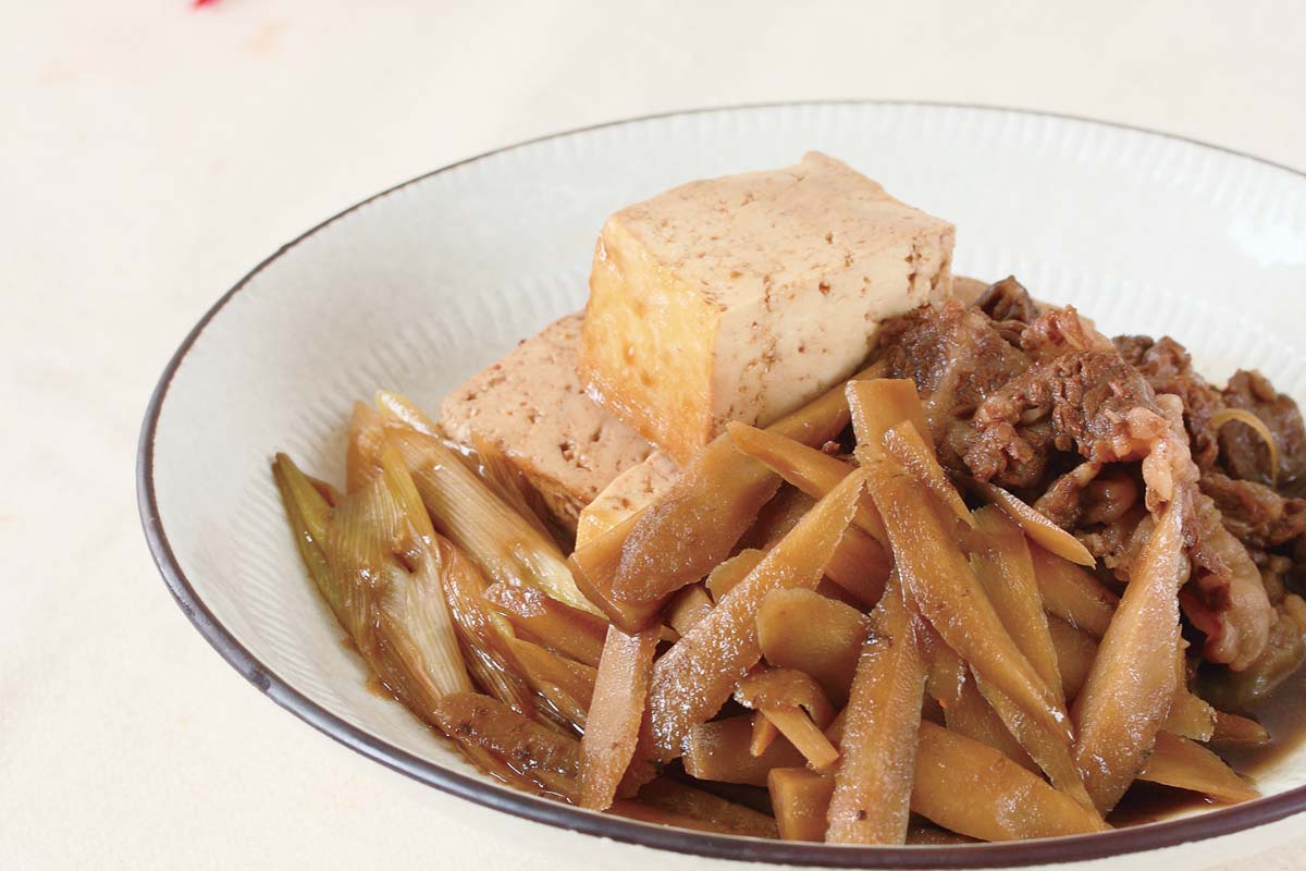ごぼうの肉豆腐