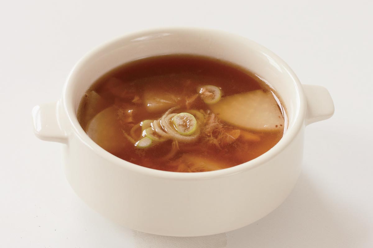 ツナと大根の生姜スープ