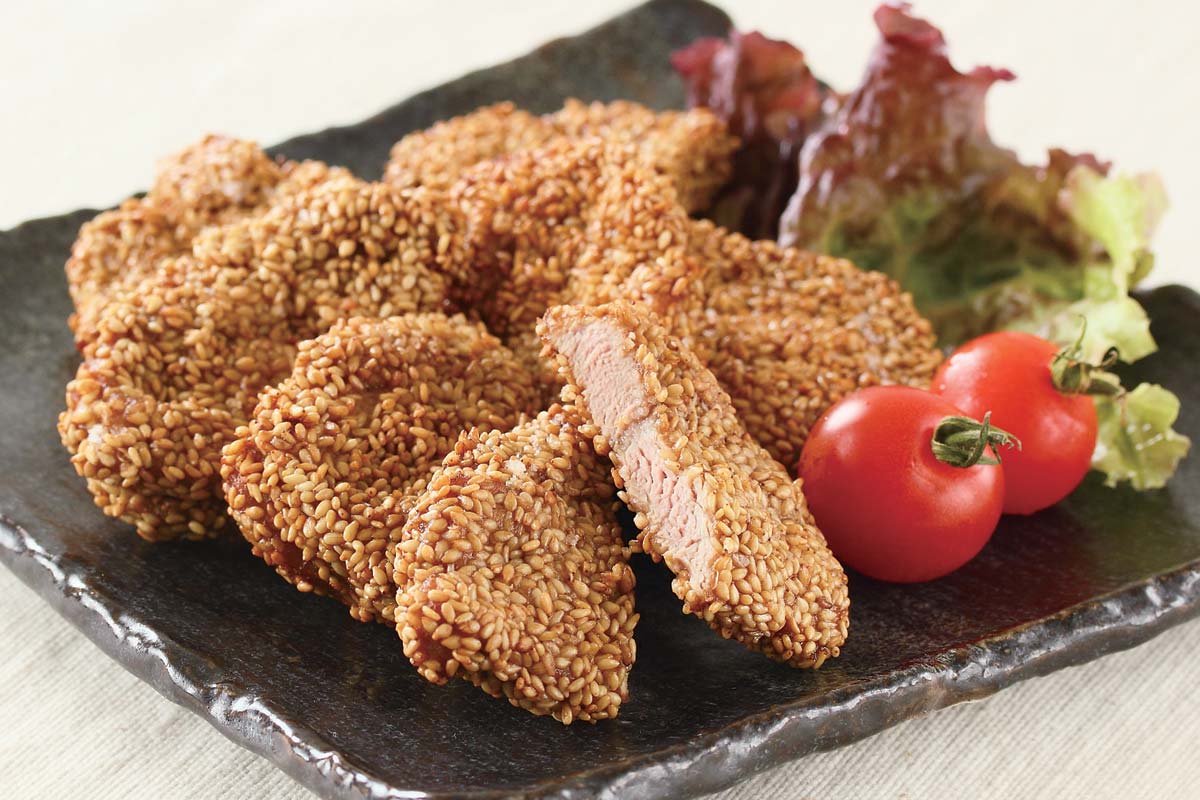 豚ヒレ肉のごま焼き