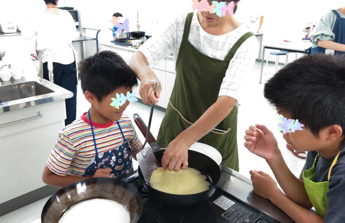 親子共同できれいに焼けた