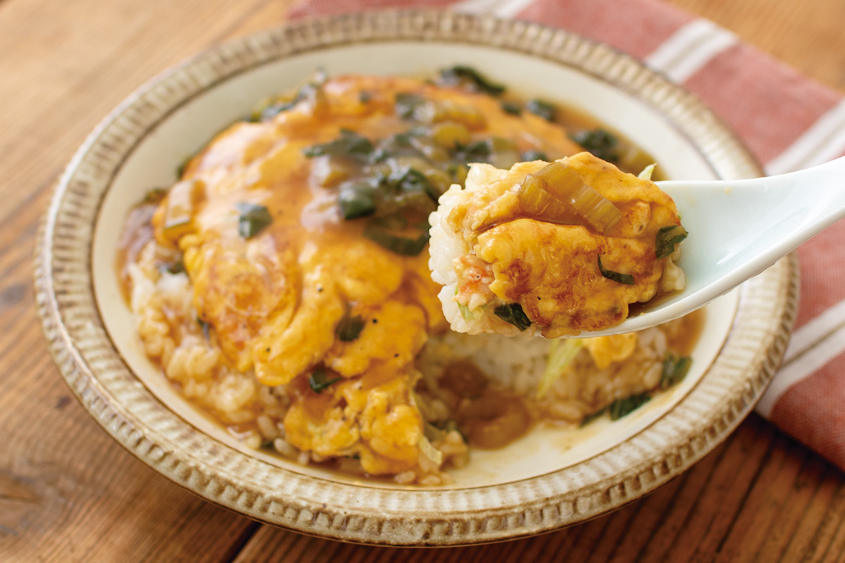 えびしんじょの天津飯